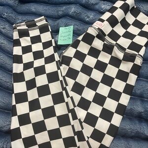 Brittani Allen checker leggings xs